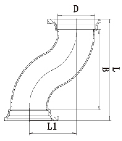 B型乙字管結(jié)構(gòu)圖